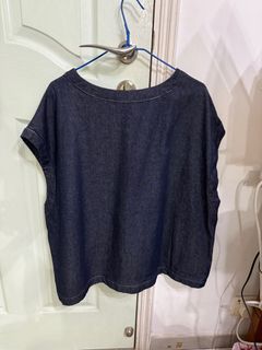 日本品牌牛仔質地背心襯衫64227391975937110