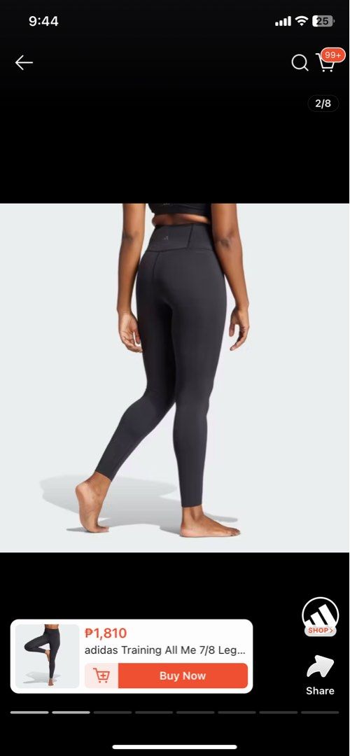 Adidas Aeroready Leggings (Category: Activewear) located in Quezon City. Submitted by 0000626 (Listing ID 1384379527, Image 2). Description: Asian size M but fits S.