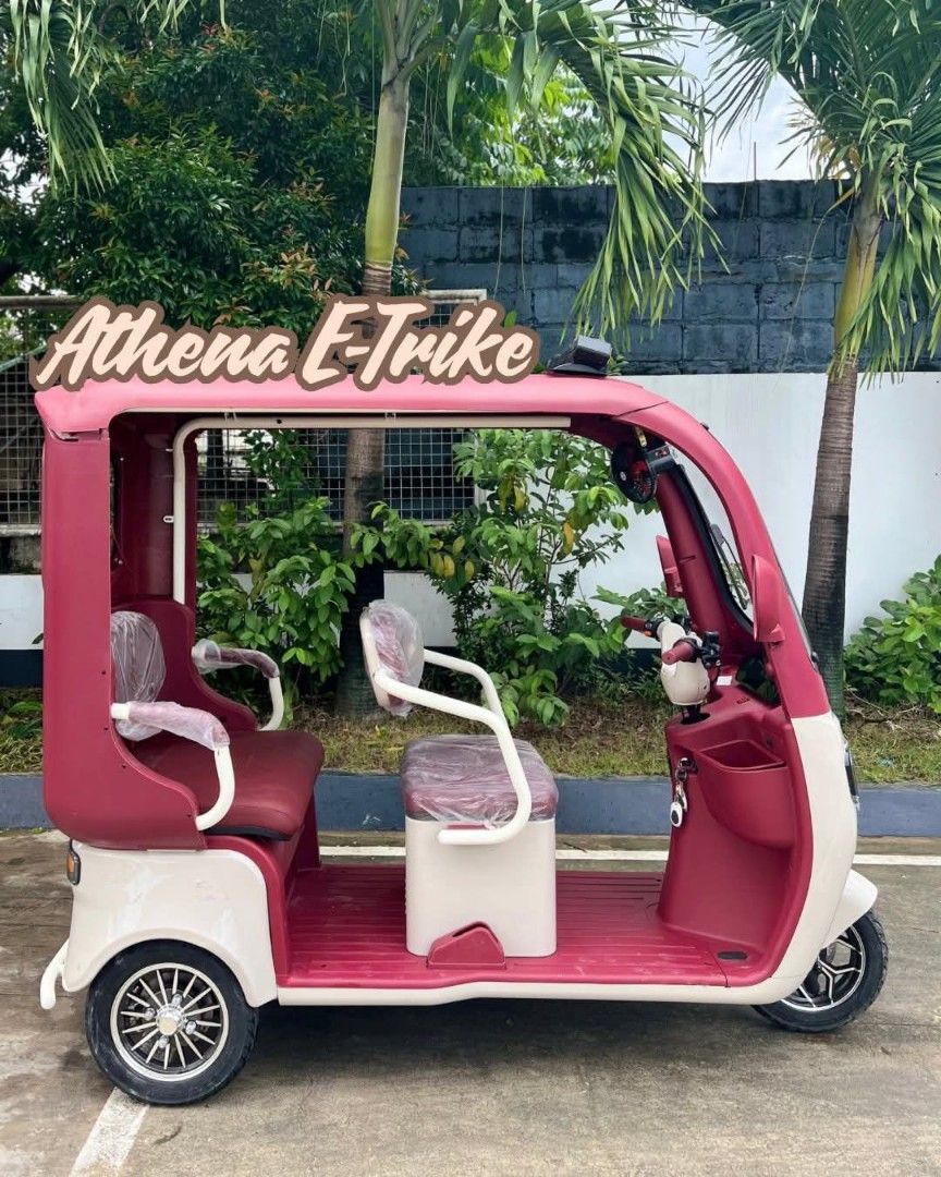 Athena etrike front & rear discbrake closed back with window (Category: Bicycles) located in Pasig City. Submitted by graceellaolshope (Listing ID 1384304984, Image 1). Description: NAPAKAGANDANG ETRIKE😍 Closed Back w/ window pa!❤️ ATHENA E-TRIKE FRONT & REAR DISCBRAKE ₱53,999 PRICE 🆓FREE TRAPAL/RAIN CURTAIN 🆓FREE CROWN LIGHT 🆓FREE MINI ELECTRIC FAN 🆓WITH ROOF AND WINDSHIELD 🆓with Certificate of ownership Inclusions 💥 📍3 wheels 3-4 seater