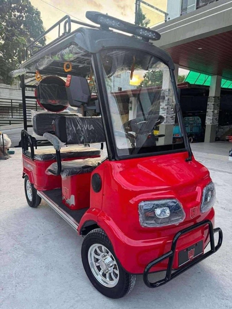 AVIA MASTER 4-5 SEATERS ELECTRIC GOLF CAR (Category: Bicycles) located in Pasig City. Submitted by graceellaolshope (Listing ID 1384305371, Image 3). Description: ⚡️ AVIA MASTER 4-5 SEATERS ELECTRIC GOLF CAR ‼️₱64,000 only FREE DELIVERY WITHIN METRO MANILA 🚚🚚 Specifications: 📍4 to 5 seaters 📍2200 watts motor 📍2200 watts controller 📍60v20ah ORIGINAL TIANNENG A+ BATTERY upgradable up to 32ah 📍rear basket 📍with compartment 📍digital speedome