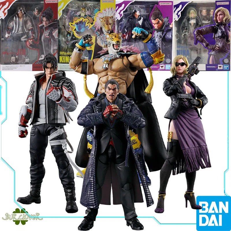 Bandai s.h.figuarts SHF Tekken 8 Jin Kazama/Kazuya Mishima/Nina Williams/King set of 4 (Category: Toy Figures) located in Singapore. Submitted by darumall (Listing ID 1384368070, Image 1). Description: All 4 items are new/MISB. All for $280. No separate sales. Negos will lead to immediate block. Note: No postage, buyer to self collect..