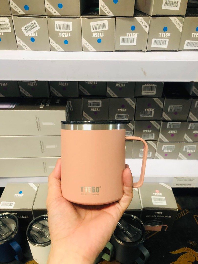 BRAND NEW TYESO MUG WITH LID (Category: Water Bottles & Tumblers) located in Manila. Submitted by jasmindcf (Listing ID 1384425495, Image 2). Description: 🔥BEST SELLER🔥 TYESO MUG WITH LID! ☕️💓 Tyeso Quezon City Philippines 📏: 400ml ✅Direct to warehouse ✅Delivery & Shipping Nationwide ✅Open for Retail, Wholesale, Resell, Dealer & Bulk Orders ✅Always onhand and Complete Colors and Sizes in stock. ✅Picking Hours Monday-Friday 8:00AM-5:30PM 🚚: L