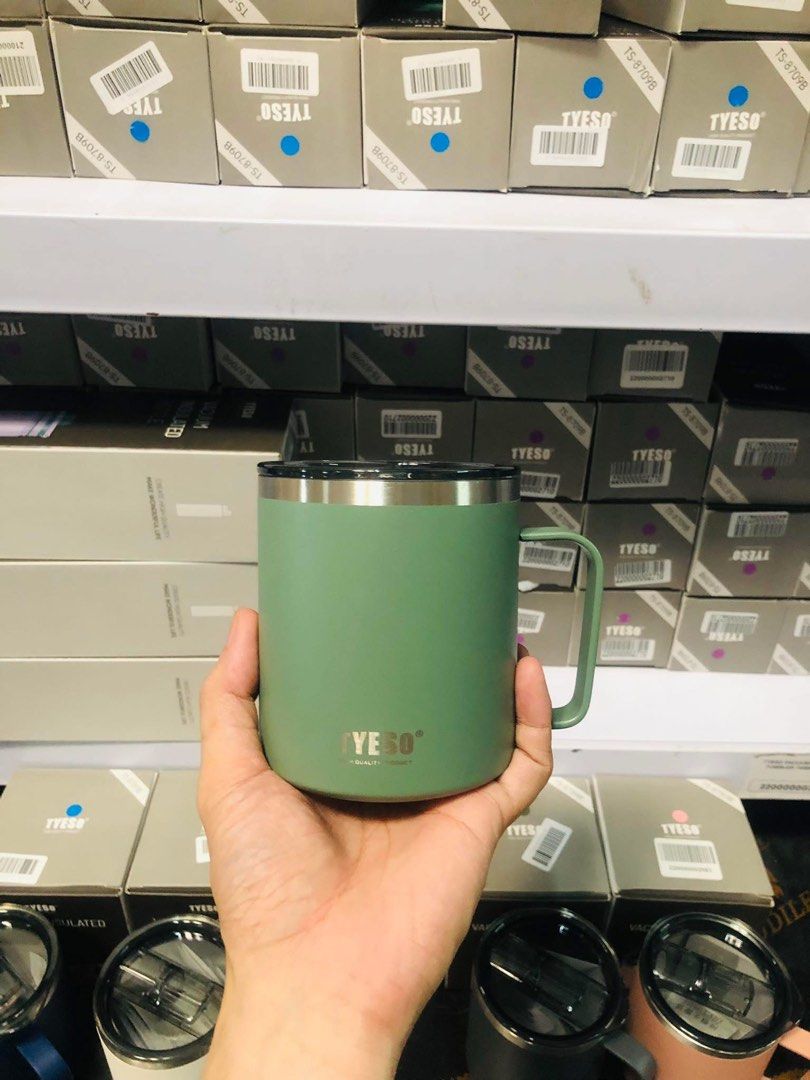BRAND NEW TYESO MUG WITH LID (Category: Water Bottles & Tumblers) located in Manila. Submitted by jasmindcf (Listing ID 1384425495, Image 3). Description: 🔥BEST SELLER🔥 TYESO MUG WITH LID! ☕️💓 Tyeso Quezon City Philippines 📏: 400ml ✅Direct to warehouse ✅Delivery & Shipping Nationwide ✅Open for Retail, Wholesale, Resell, Dealer & Bulk Orders ✅Always onhand and Complete Colors and Sizes in stock. ✅Picking Hours Monday-Friday 8:00AM-5:30PM 🚚: L
