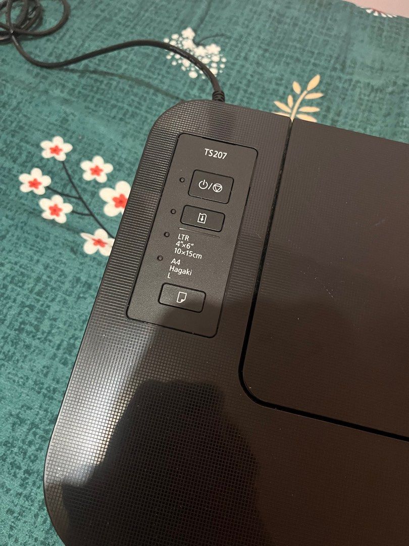 Canon Pixma TS207 (Category: Printers, Scanners & Copiers) located in Quezon City. Submitted by barbara___ (Listing ID 1384300670, Image 1). Description: Canon Pixma TS207. Printer only. No cartridge included. Working properly. No history of repairs. Minimal scratches on the surface as you can see on the images. RFS: Not being used at home. .