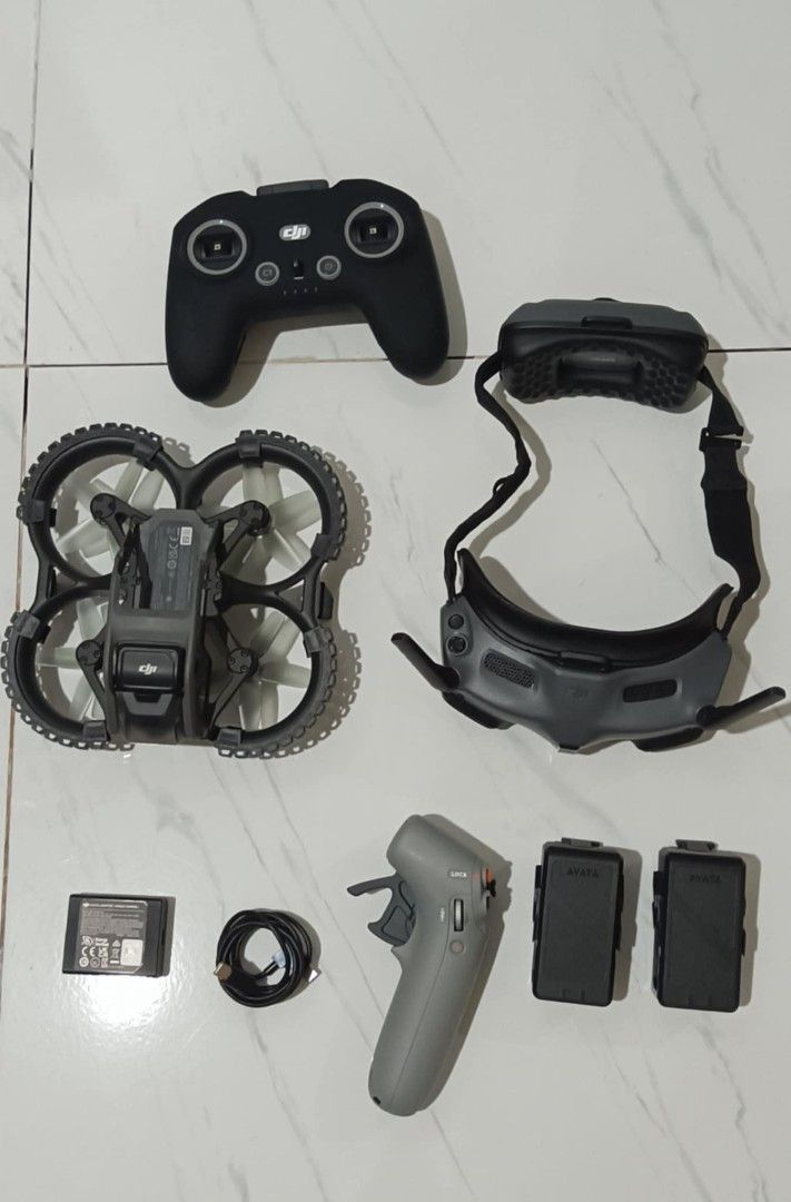 DJI Avata 1 Drone (SOLD AS SET. READ DESCRIPTION) (Category: Other Gadgets) located in San Pedro. Submitted by rowberry (Listing ID 1384265891, Image 2). Description: Inclusions: -Drone w/2 batteries -Goggles w/all-include lens -2 controllers -Extra propeller -Cable and charger SOLD AS SET for ₱45k (LAST PRICE. NO LOWER OFFERS) Only used a few times, but no flaws. Can send more pics or videos for legitimacy..