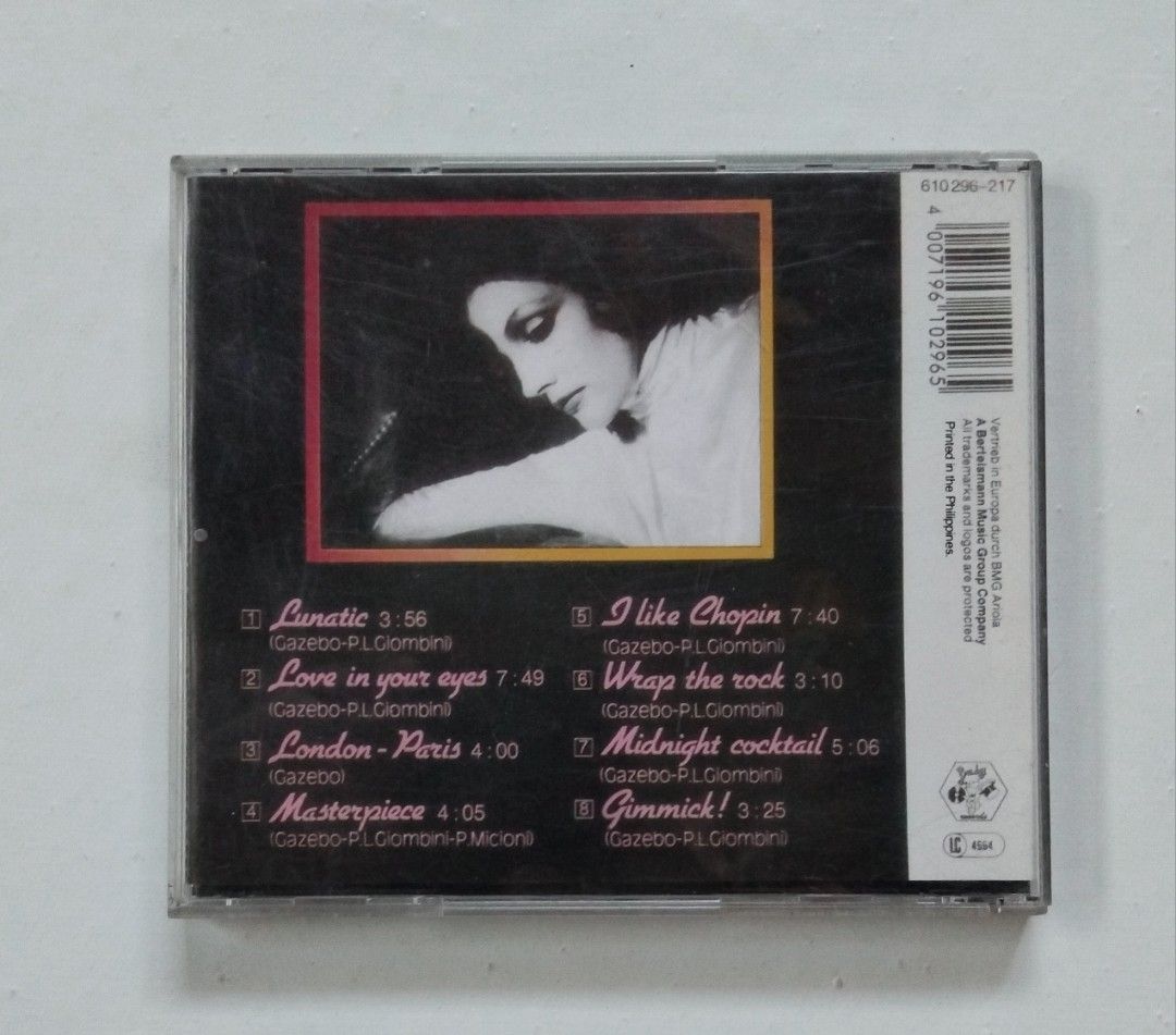 GAZEBO - I LIKE CHOPIN CD (Category: CDs & DVDs) located in Valenzuela. Submitted by KAMUSIKATAYO (Listing ID 1141969014, Image 3). Description: PRE OWNED VERY GOOD CONDITION GCASH PAYMENT.