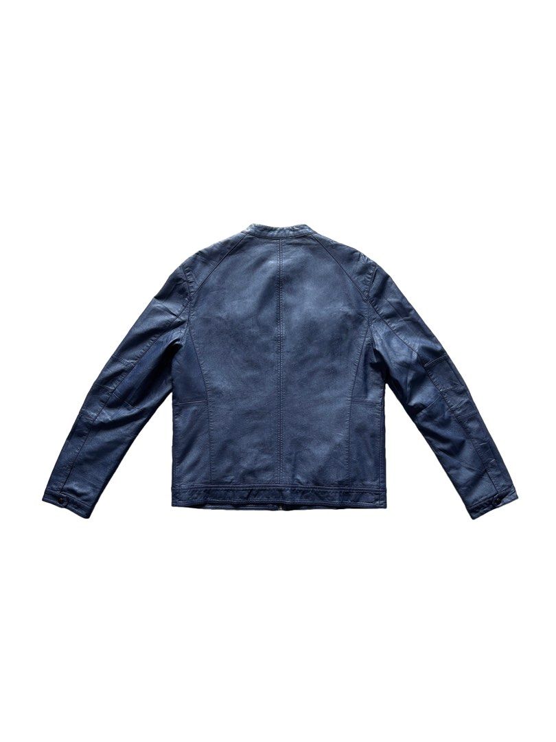 Jack & Jones Leather Jacket (Category: Coats, Jackets and Outerwear) located in Manila. Submitted by morf_sply (Listing ID 1384346022, Image 2). Description: Relaxed fit jacket in a leather effect fabric, snap collar, long sleeves with snap button cuffs. Welt pockets at the hip, chest pocket designed.. Zip front fastening. Shoulder Width 19 in Pit to Pit 22.5 in Length 27 in Sleeves 27 in .