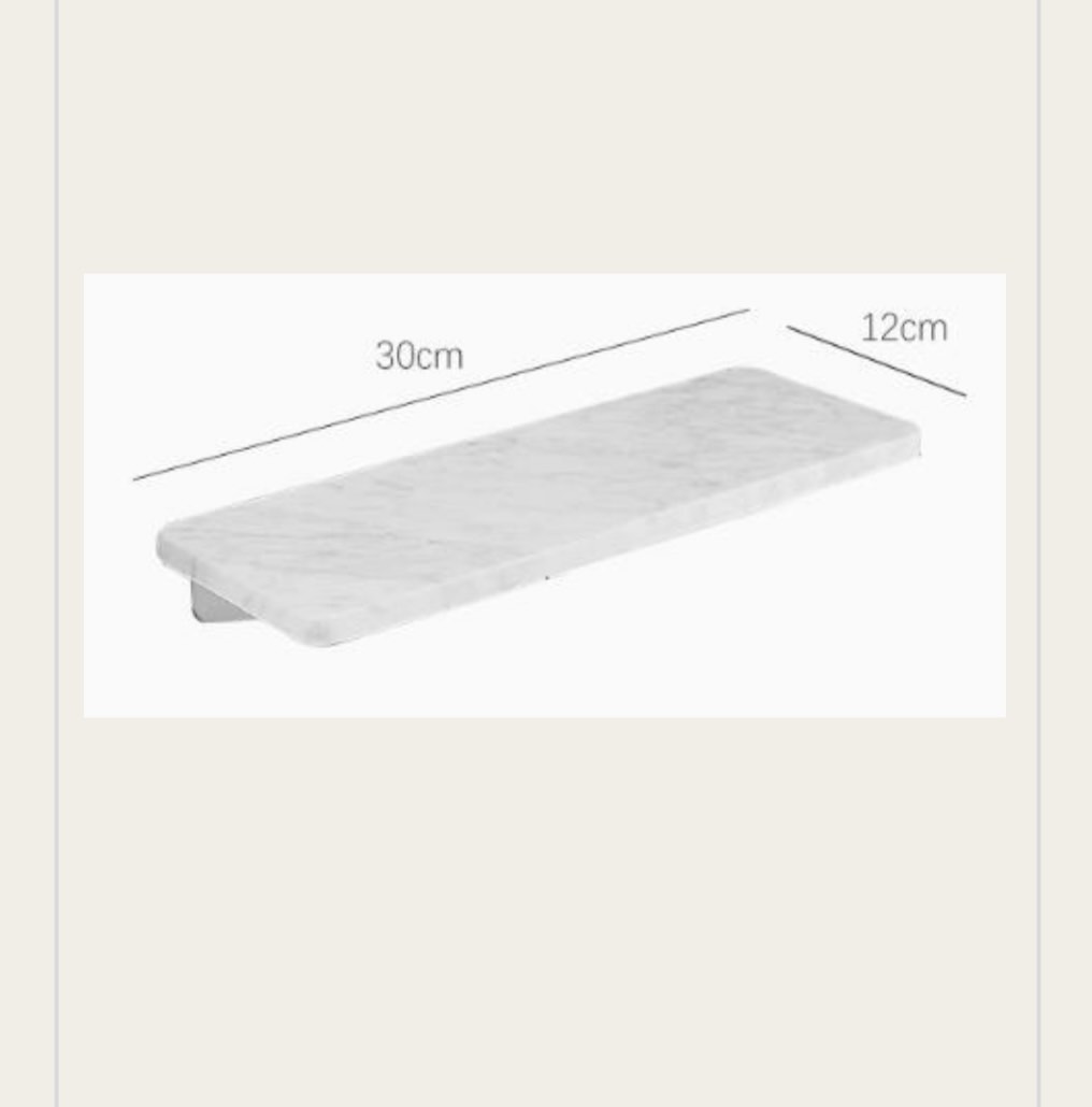 Marble Bathroom Shelf - 30cm x 12cm, Furniture & Home Living, Furniture ...