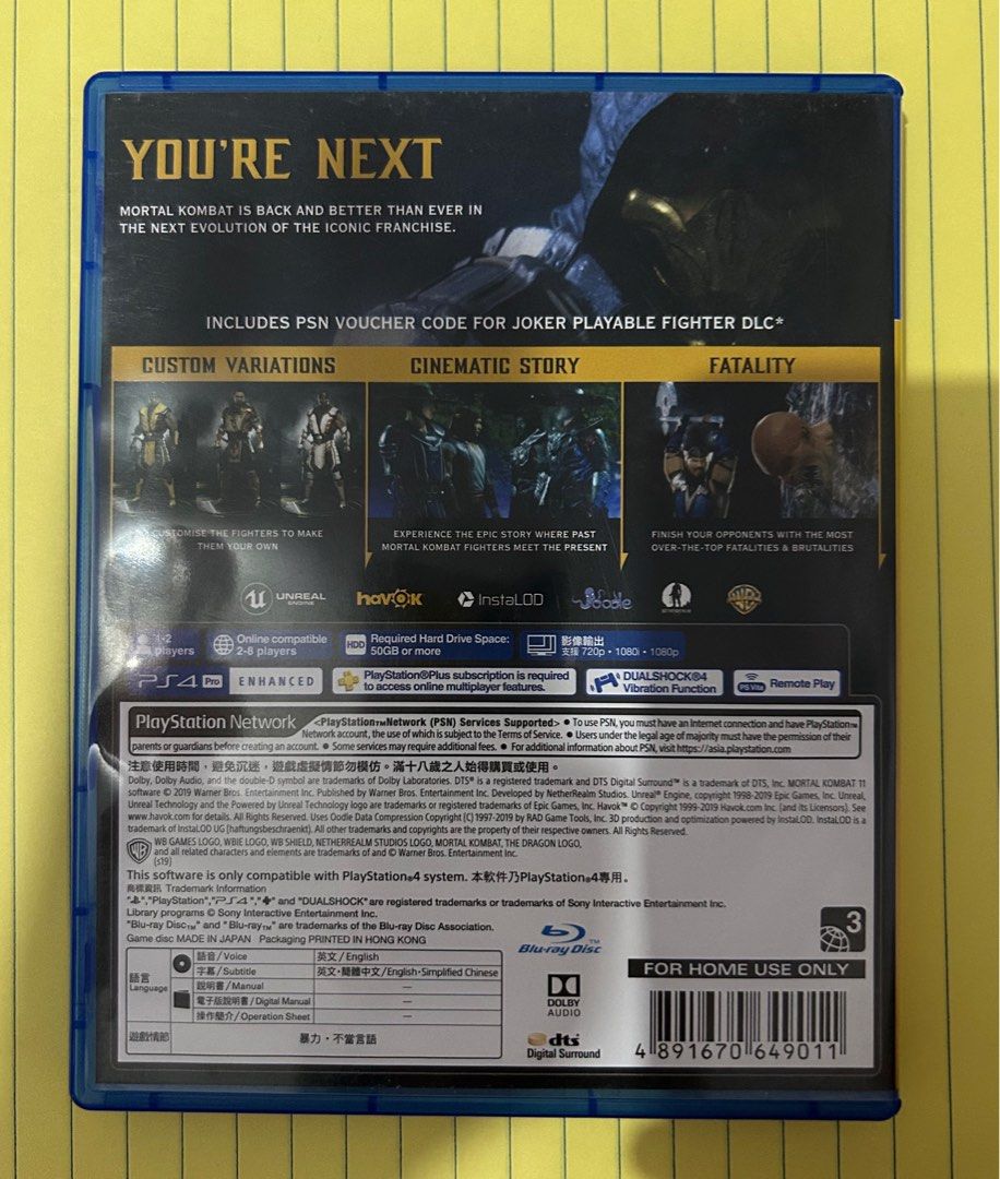 Mortal Kombat 11 PS4 Game (Category: PlayStation) located in Bacolod City. Submitted by group94322 (Listing ID 1384341674, Image 2). Description: - action.