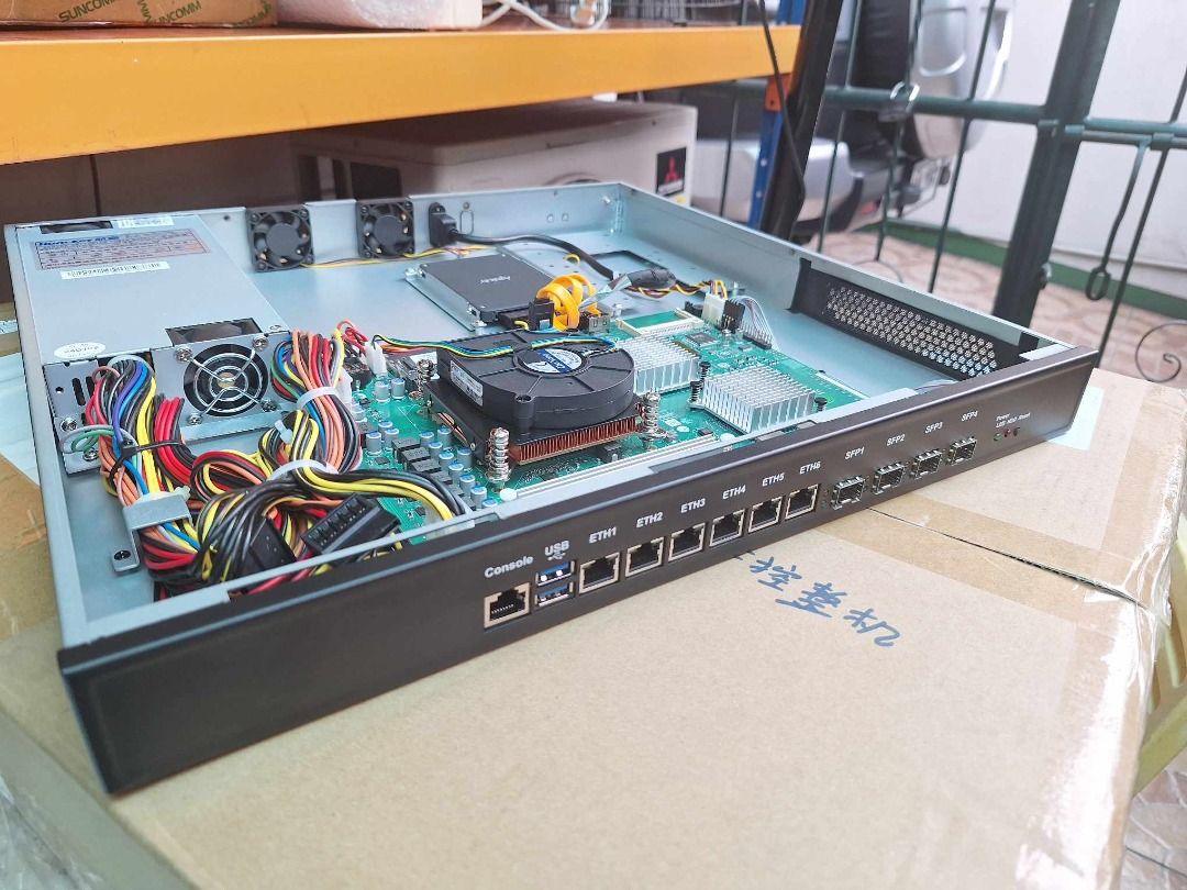 OPNSENSE PFSENSE network appliance (Category: Networking) located in Makati City. Submitted by inet.tekno (Listing ID 1384274401, Image 3). Description: AVAILABILITY as of 2 August 2025 Intel Core i5 12th gen 6 * 2.5Gbe Lan 4 * 10Gbe SFP+ Intel X710 1 * 16GB Apacer RAM SoDimm 1 * 240GB Apacer ENTERPRISE GRADE sata SSD 3 * SATA interfaces 1 * PCi expansion (can accomodate 4ports lan card) 1 * m.2 NVMe SSD ATX Server Huntkey PSU 1U/2U Rack mount en