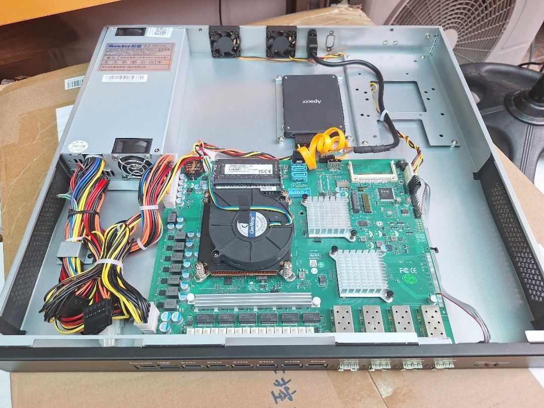 OPNSENSE PFSENSE network appliance (Category: Networking) located in Makati City. Submitted by inet.tekno (Listing ID 1384274401, Image 2). Description: AVAILABILITY as of 2 August 2025 Intel Core i5 12th gen 6 * 2.5Gbe Lan 4 * 10Gbe SFP+ Intel X710 1 * 16GB Apacer RAM SoDimm 1 * 240GB Apacer ENTERPRISE GRADE sata SSD 3 * SATA interfaces 1 * PCi expansion (can accomodate 4ports lan card) 1 * m.2 NVMe SSD ATX Server Huntkey PSU 1U/2U Rack mount en