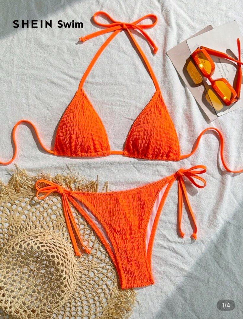 Orange Bikini / Two piece / Swimwear (Category: Bikinis & Swimsuits) located in Manila. Submitted by de.clutterthings (Listing ID 1384301695, Image 1). Description: personal fav! • fits s-m.