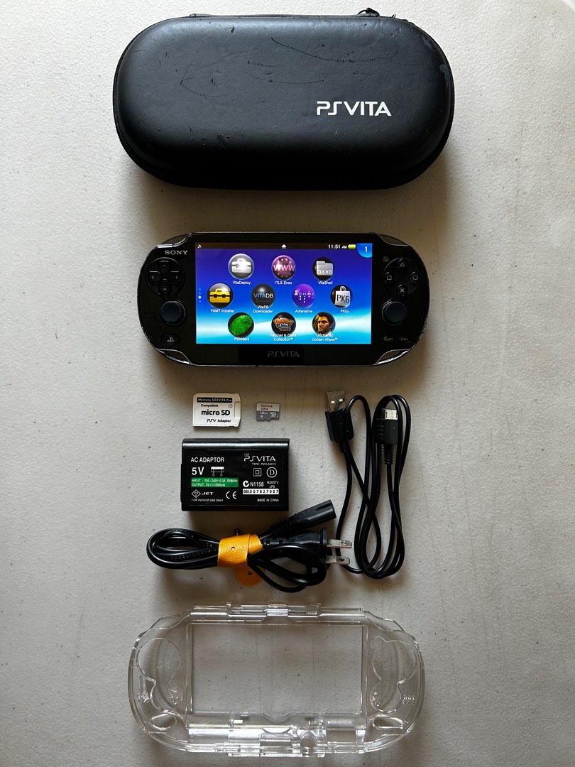 Sony PS Vita 1000 OLED Blu – Ottime Condizioni Con Scheda 8GB E Caricatore