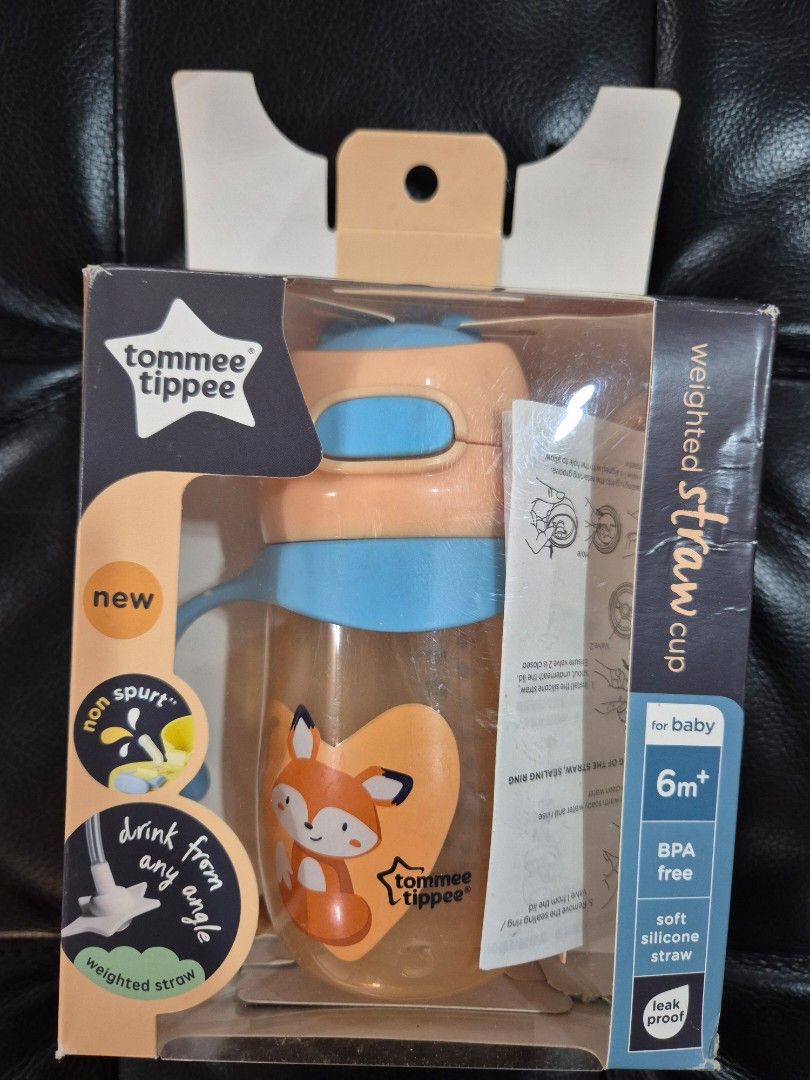 Tommee Tippee Weighted Straw 2 Handle Cup 240ml (Category: Weaning & Toddler Feeding) located in Santa Maria. Submitted by jazzpph (Listing ID 1384238666, Image 1). Description: Tommee Tippee Weighted Straw 2 Handle Cup 240ml ✅️With Box and Manual, Lightly Used, No Flaws ✅️Original Price: P650 ✅️Weighted silicone straw for 360° drinking ✅️No spurt ✅️Gentle straw perfect for babies' and toddlers' sensitive gums ✅️BPA-free, suitable for sterilizati