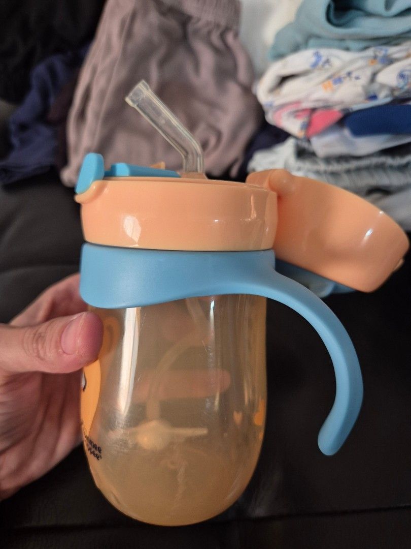 Tommee Tippee Weighted Straw 2 Handle Cup 240ml (Category: Weaning & Toddler Feeding) located in Santa Maria. Submitted by jazzpph (Listing ID 1384238666, Image 3). Description: Tommee Tippee Weighted Straw 2 Handle Cup 240ml ✅️With Box and Manual, Lightly Used, No Flaws ✅️Original Price: P650 ✅️Weighted silicone straw for 360° drinking ✅️No spurt ✅️Gentle straw perfect for babies' and toddlers' sensitive gums ✅️BPA-free, suitable for sterilizati