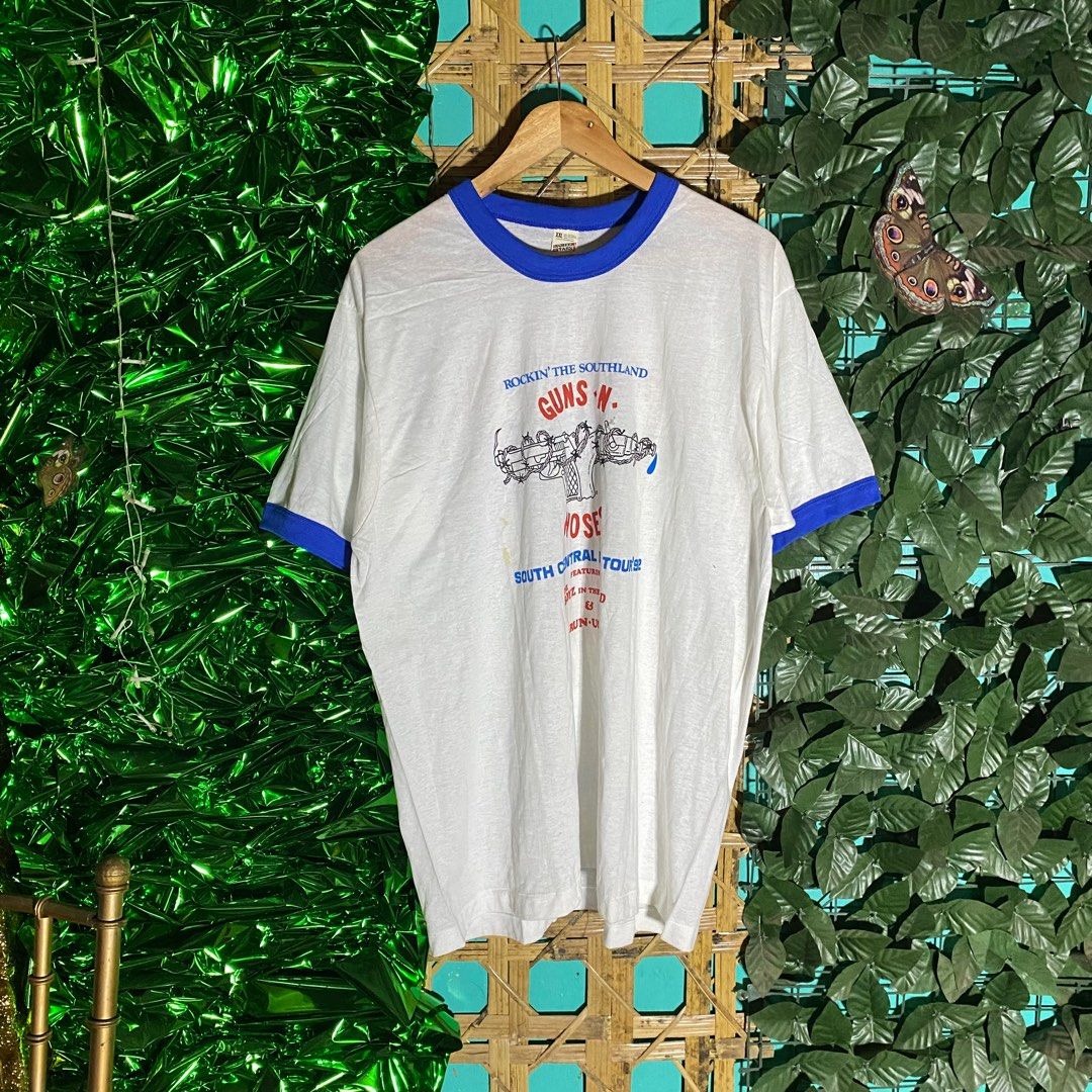 VINTAGE 1992 GUNS N HOSES RINGER TEE (Category: Tshirts & Polo Shirts ) located in Giporlos. Submitted by deloria_jhayr (Listing ID 1384346007, Image 1). Description: FOR SALE Vintage 1992 guns n hoses ringer tee size xl-xxl 24-25x30 300+sf only pm.