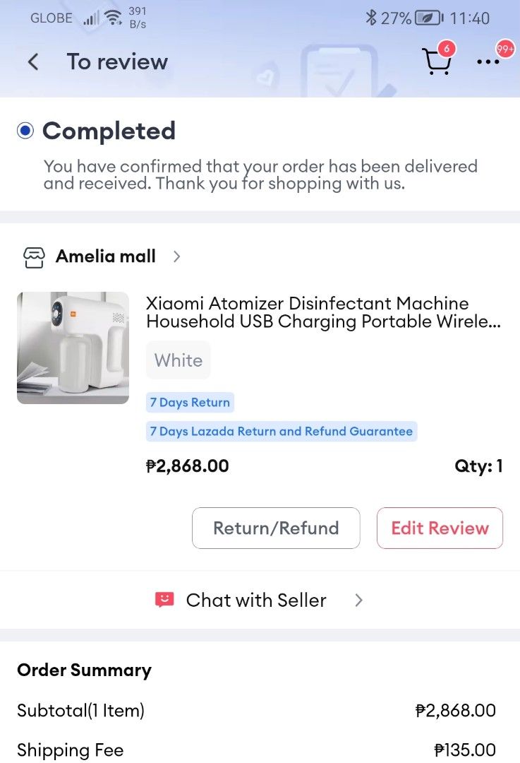 Xiaomi Atomizer Disinfectant Machine (Category: Insect Repellents) located in Manila. Submitted by mvab32 (Listing ID 1384261768, Image 2). Description: USB Charging Portable, Wireless, Handheld UV Blue Light Nano Steam Disinfection Spray Gun RFS: rarely used.