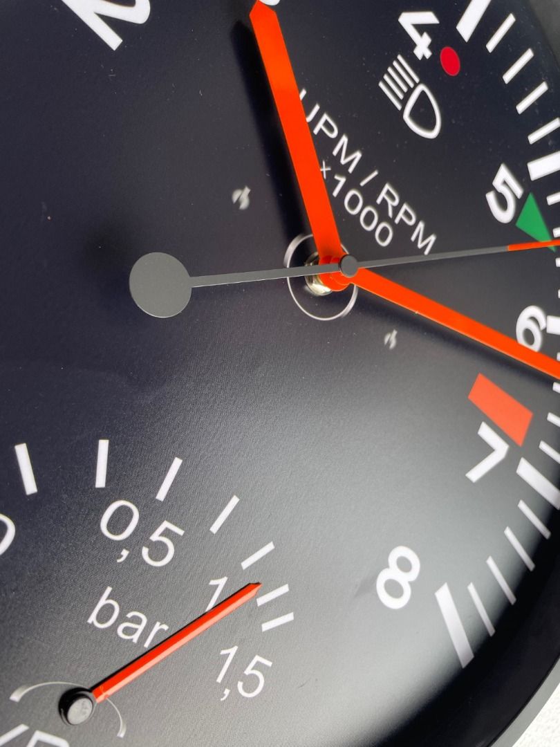 911 993 Turbo Wall Clock - Tachometer Inspired Dash Instrument (Category: Clocks) located in Pasig City. Submitted by vintagearticle_stone (Listing ID 1387894564, Image 3). Description: WALL CLOCK (Standard - Speedmaster Inspired) Standard: P2150 (12 i nches) / P2850 (14 inches)+ Sweep Movement (High-Torque) Indices: Correct 12 hour indices Speedometer-Inspired Art Impression wall clock. SIZE: Choice of 12 or 14 nches. DIAL : HD Outer Strength Pr