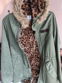 軍綠色豹紋內襯外套64205751013505110