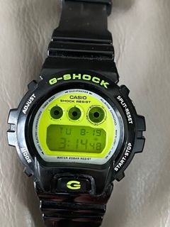 卡西歐 CASIO G-SHOCK 200米防水 DW DW6900 D BW6900RCS DW-6900 DW-6900RCS DW-6900RCS-1 黑綠色64226598847873110
