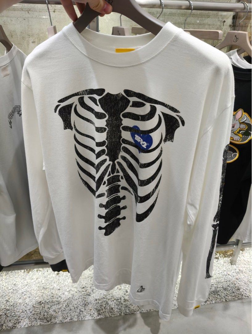 日本代購FR2 🇯🇵 BONE Garment Dye LS Tee 白骨兔🦴🐇, 預購- Carousell