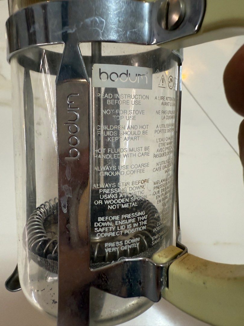 Bodum French Press (Category: Coffee & Tea Tableware) located in Valenzuela. Submitted by ljlmanila (Listing ID 1387775274, Image 2). Description: Shipping c/o buyer. No box, bought in Singapore. In very good condition just need to clean as it is in the storage. No issue. .