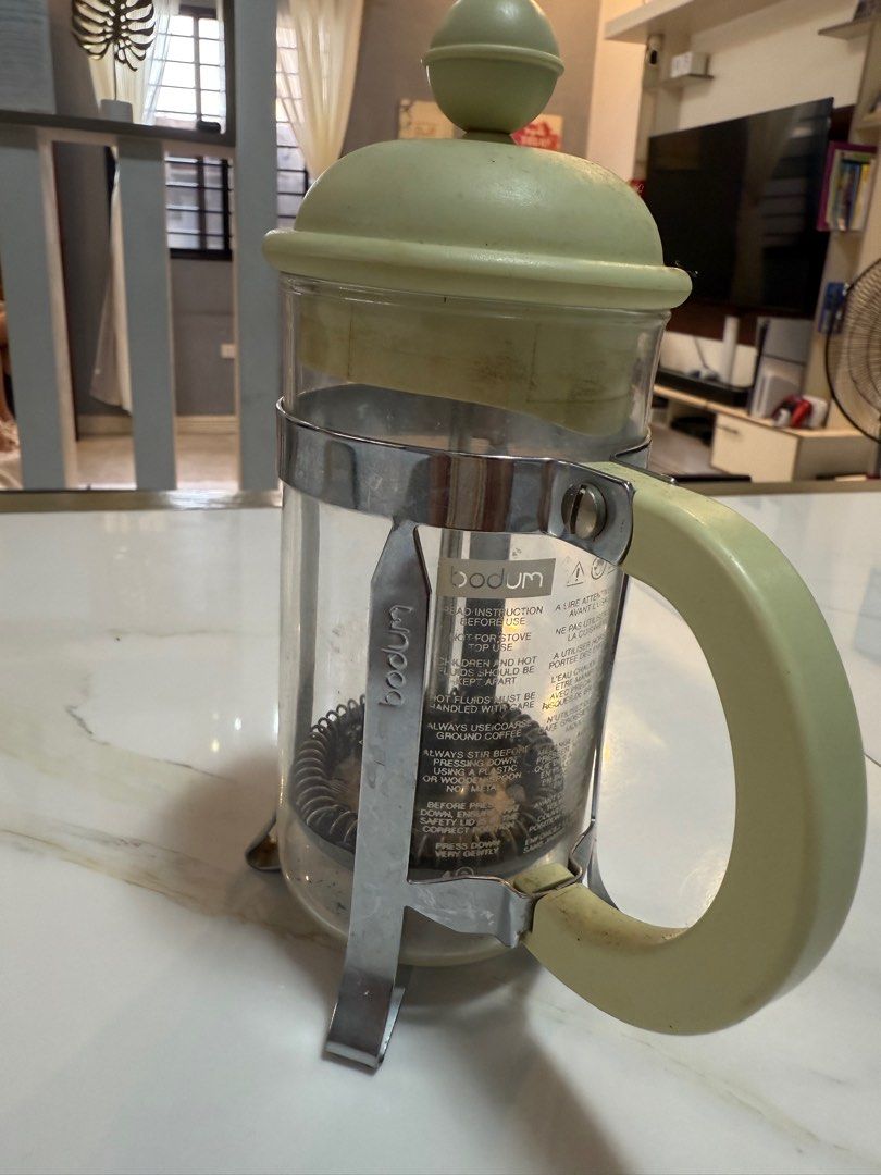 Bodum French Press (Category: Coffee & Tea Tableware) located in Valenzuela. Submitted by ljlmanila (Listing ID 1387775274, Image 1). Description: Shipping c/o buyer. No box, bought in Singapore. In very good condition just need to clean as it is in the storage. No issue. .
