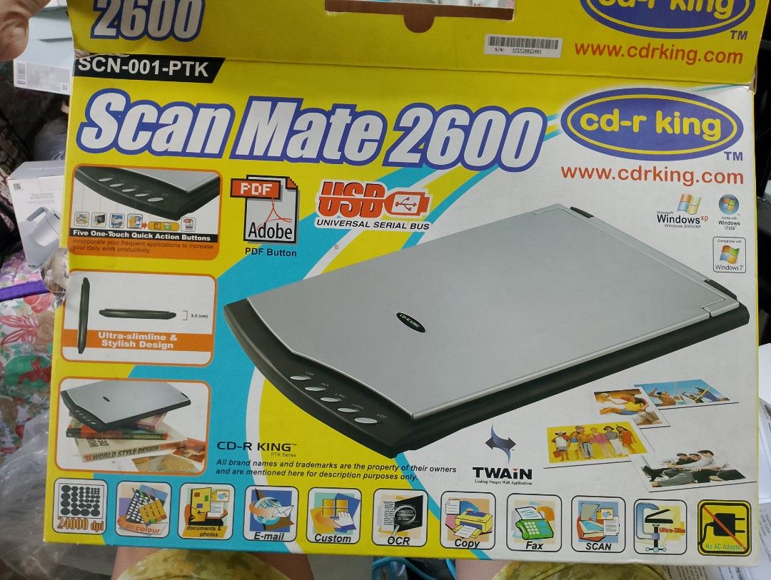 Cdr king scan mate 2600 (Category: Printers, Scanners & Copiers) located in Antipolo. Submitted by gavepsalmstuff (Listing ID 1387812275, Image 1). Description: given as a gift never been used not sure if still working.