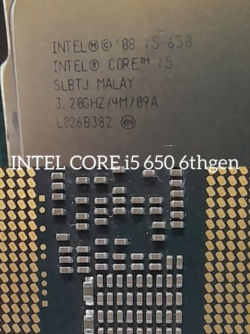 CPU Processor (Category: Computer Parts) located in Mandaluyong City. Submitted by .prelovedbymitch (Listing ID 1387850122, Image 2). Description: Intel Core i5 2400 2nd gen Php 500 Intel core 2 quad 4 cores Php 500 Intel Core i5 650 6th gen Php 500 i7 SOLD.