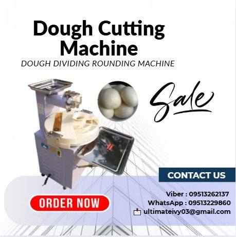 Dough Dividing Rounding Machine Dough Cutting Machine (Category: Bakeware) located in Caloocan City. Submitted by jayvanntag48794 (Listing ID 1387837511, Image 1). Description: Specification: Power: 1500w Voltage: 220v/380v Size: 560*620*970mm Net weight: 125kg Production: 60pcs/min Dough weight: 45-180g 📌 💵 Cash 50% down payment / 50% cash on Pick up 📌 🏦 Bank Transfer picture is only for reference, please in kind prevail ✅ Prices already pos