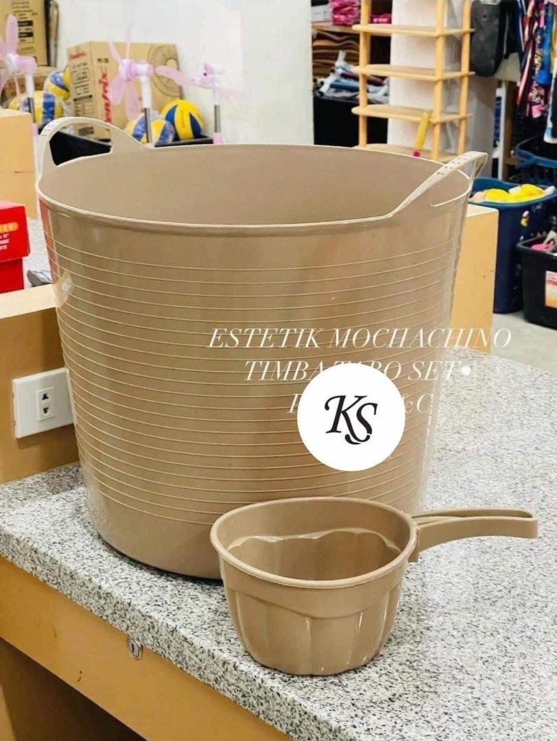 Estetik Mocha Timba Tabo Set (Category: Cleaning Tools & Supplies) located in Manila. Submitted by onlineshoppersph (Listing ID 1387820030, Image 3). Description: Cash On Deliver - Metro Manila - Delivery Fee/Handling Fee shouldered by BUYERS - DF/HF depends on BUYERS Location LALAMOVE PICK UP - Cash on Deliver - Metro Manila & Nearby DELIVER THRU COURIER, CARGO & BUS - Provincial Buyers - Payment 1st Thank You.