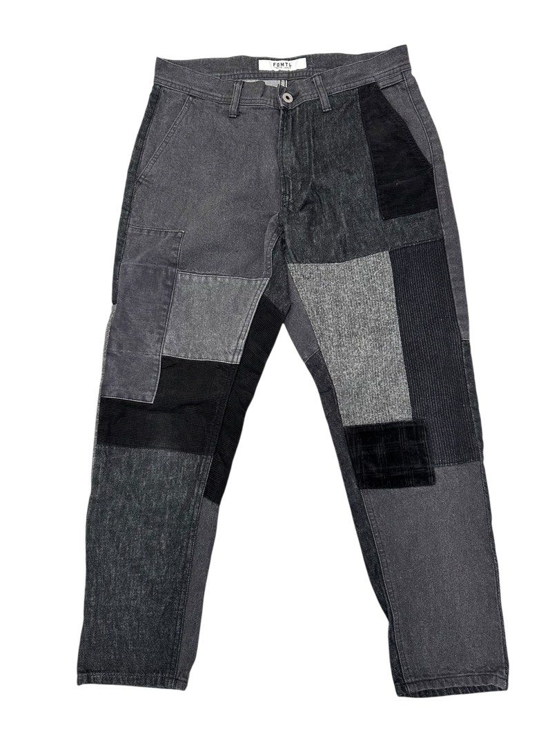 FDMTL | Cropped Tapered Patchwork Jeans (Category: Jeans) located in Lapu Lapu. Submitted by nervecloset (Listing ID 1387845270, Image 1). Description: FDMTL | Cropped Tapered Patchwork Jeans size 28 on tag Fits 30-31 Excellent condition 2250 + sf.