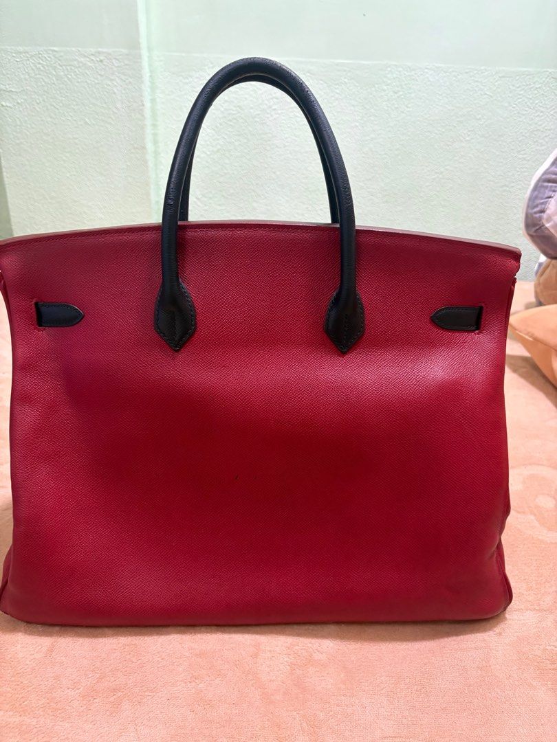 Hermes Birkin 35 Rouge Grenat Authentic (Category: Luxury Bags & Wallets) located in Malolos. Submitted by yamaguchionline (Listing ID 1387899425, Image 2). Description: Bought in Japan guaranteed authentic with legit certificate money back is proven fake..pinalagyan ko ng black leather mga gilid sa loob para maging matibay matibay very nice in actual.Please respect my ads.