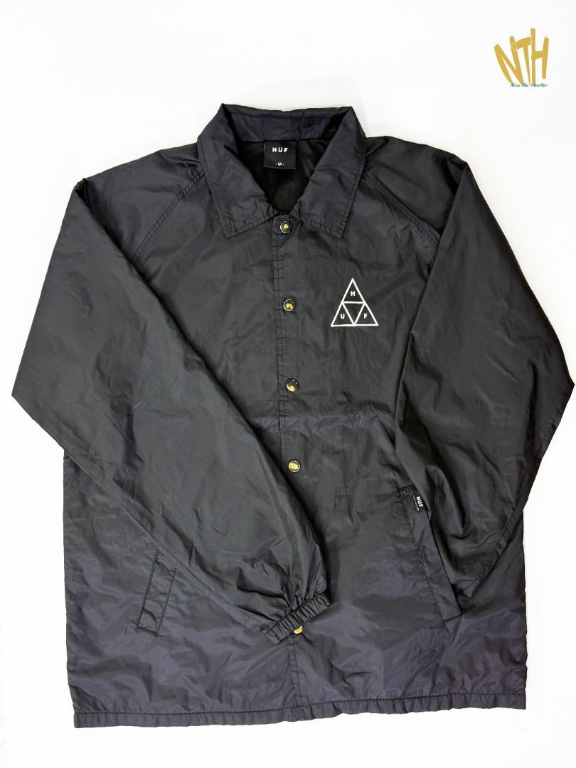 HUF ESSENTIALS COACH JACKET (Category: Coats, Jackets and Outerwear) located in Naga. Submitted by daily.hustlin (Listing ID 1387748332, Image 2). Description: HUF ESSENTIALS COACH JACKET SIZE: M on tag best fit L Width: 23"" Length (Top to bottom): 29 VERY GOOD CONDITION SEE LAST PIC .