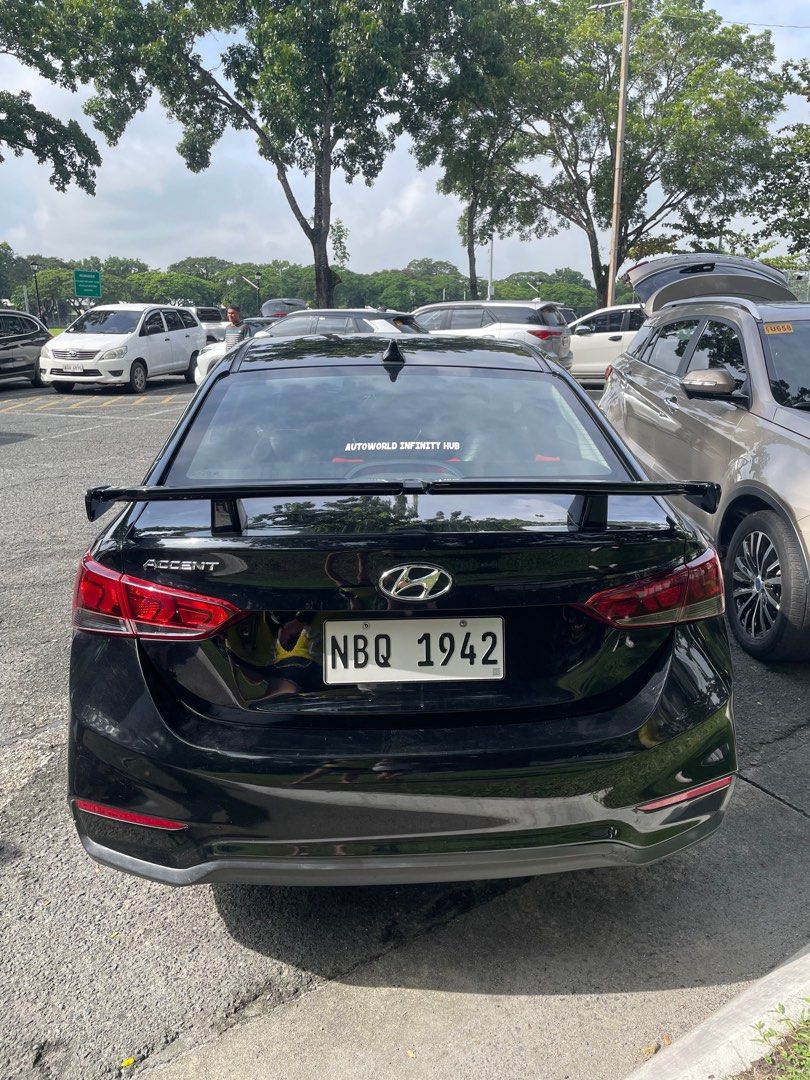 Hyundai Accent 1.4 GLS (A) (Category: Used Cars) located in Mabalacat. Submitted by fusecollective (Listing ID 1387787167, Image 3). Description: 2019 Hyundai Accent Sedan in Good Condition. [Automatic] ‼️Automatic Transmission ‼️ ✅styled with Honeycomb front grill with red light. Perfect for evening drive (with switch) ✅Veloster and Dazzling color leather seat. Drive like a racer ✅Newly Registered ✅Super Cold ✅All power is working ✅Fog lamp inst