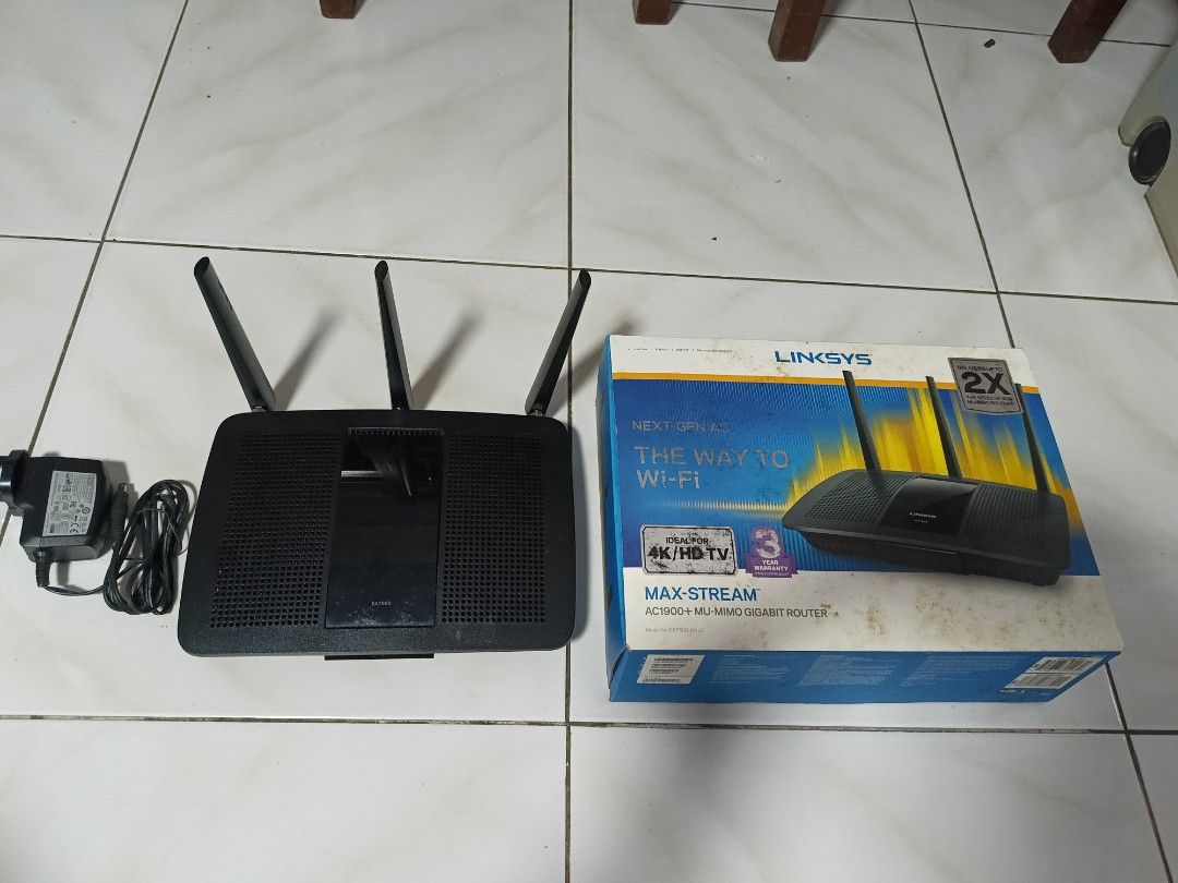 Linksys EA7500V2 (Category: Networking) located in San Pedro. Submitted by all_gooditems (Listing ID 1387857296, Image 1). Description: Linksys EA7500V2 Linksys EA7500 v2 has a dual-core Qualcomm Atheros IPQ8064 processor running 1.4 GHz, 256 MB of RAM and 128 MB of storage space for the firmware. It is a dual-band wireless router with support for the 802.11ac Wave 2 standard and 3x3 MU-MIMO.The total theoretical maximum bandwidth is of 600 Mbps 