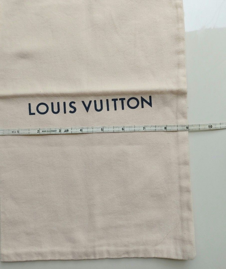 Louis Vuitton Small dustbag (Category: Luxury Bags & Wallets) located in Lapu Lapu. Submitted by agnesapm_29813 (Listing ID 1387769204, Image 3). Description: Still in very good condition. Original. Measurements: width-9 inches, height-15 inches.