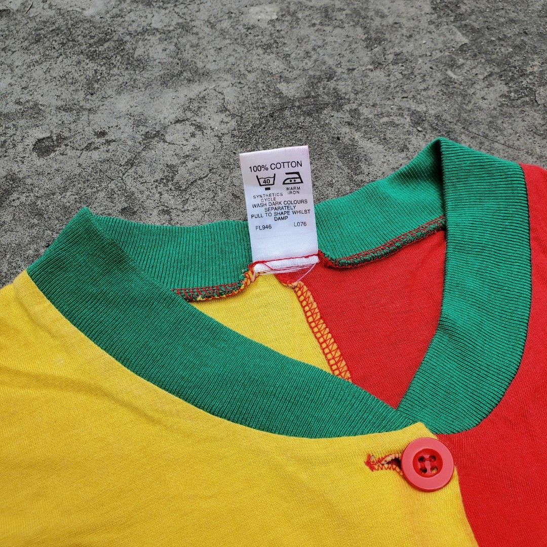 MULTICOLOR Vintage Retro Overall Costume (Category: Sets & Coordinates) located in Caloocan City. Submitted by huntkoto (Listing ID 1387827808, Image 3). Description: VINTAGE COLORBLOCK OVERALL FOR ADULT Size: Small -Large Dimension: 21 x 38" Color Rate: 9.5/10 Issue: Need Wash Location: North Caloocan.