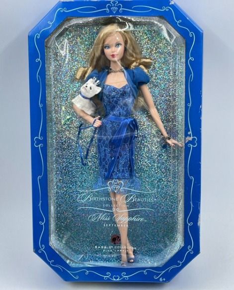NRFB Barbie Birthstone Beauties - Sapphire September Doll MATTEL Pink ...