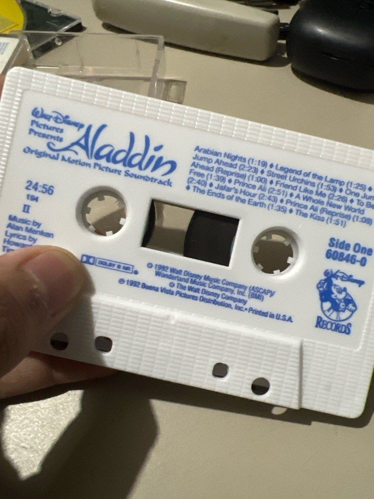 RARE: Aladdin OST Cassette (Category: CDs & DVDs) located in Quezon City. Submitted by thegroovearchive (Listing ID 1387875810, Image 3). Description: Good as New US Pressed Mint Condition .