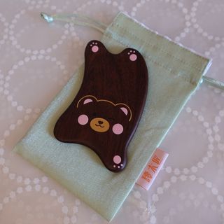 譚木匠天然木質舒適熊按摩板清潔護理女性經絡面部頸部美容板refa yaman medicube64223364936067110