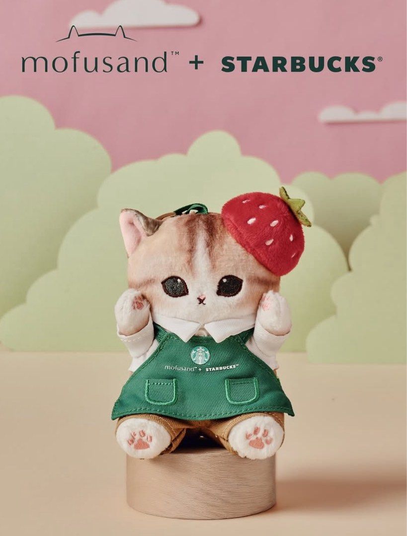 Starbucks Mofusand Plush Keychain 🍓, Hobbies & Toys, Toys & Games