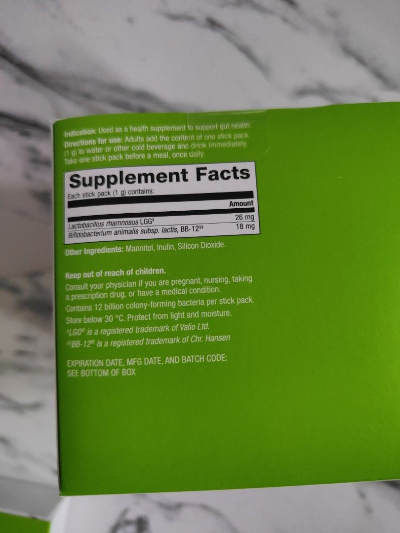 USANA Probiotic Gut Health Supplement (Category: Vitamins & Supplements) located in Singapore. Submitted by nat2nat (Listing ID 1387754461, Image 2). Description: Overstocked, brand new sealed - USANA Probiotic - 14 stick packs per box - 12 billion colony-forming bacteria per stick pack - Expiry: regular stock available Retail: $45/box.
