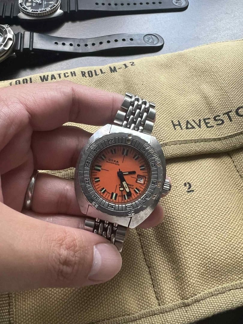 Vintage Doxa SUB 300T – Professional – Orange Dial (Category: Luxury Watches) located in Manila. Submitted by desktoppcwristwatch (Listing ID 1387918328, Image 1). Description: A rare opportunity to acquire a legendary diver’s watch: the Doxa SUB 300T "Professional" with its unmistakable orange dial. Originally developed in the late 1960s with input from diving pioneers like Jacques Cousteau, this watch is one of the earliest purpose-built profes