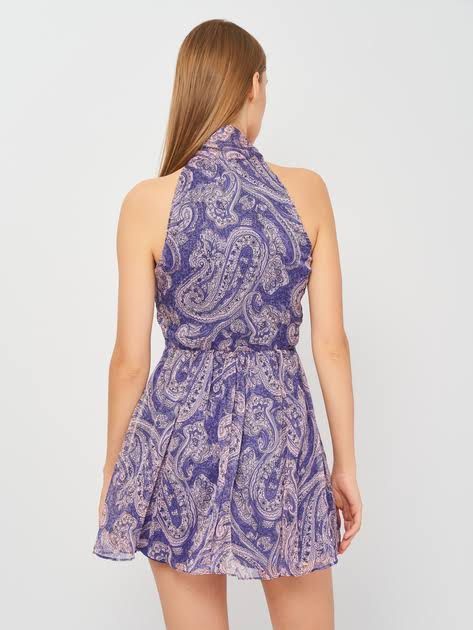 ZARA Paisley Playsuit (XS) (Category: Rompers) located in Quezon City. Submitted by michaelacd (Listing ID 1387803835, Image 3). Description: ZARA Paisley Playsuit size: XS - used once at home lang for pictures - looks like a dress but has built in shorts 🫶🏼 RFS: decluttering .