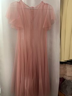 @粉色薄紗透連衣裙（襯衫）64245833803650110