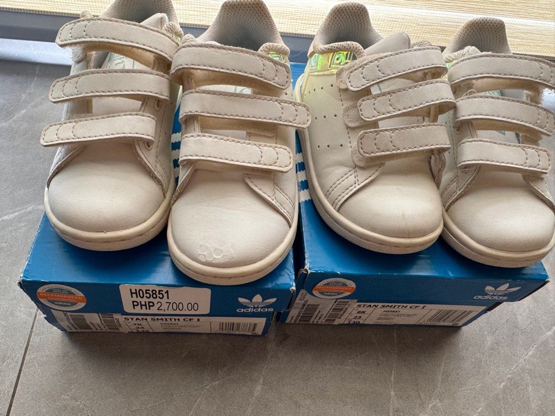 Adidas shoes (Category: Babies & Kids Fashion) located in Taguig. Submitted by maybsv (Listing ID 1387949864, Image 3). Description: SELLING MY TWINS PRELOVED SHOES (Rarely use) Pick up/ Delivery (GRAB/LALAMOVE/J&T) Location: Paranaque/ MAKATI MOP: GCASH/BDO Kindly check each photo for the size and condition mga Mommy. MAGKAIBA PO ANG SIZE NG MGA SHOES DAHIL MAGKAIBA ANG SHOE SIZE NG KAMBAL KO. Except sa Nike. PRICE IS FOR PAIR. ❤️Onitsuka with b