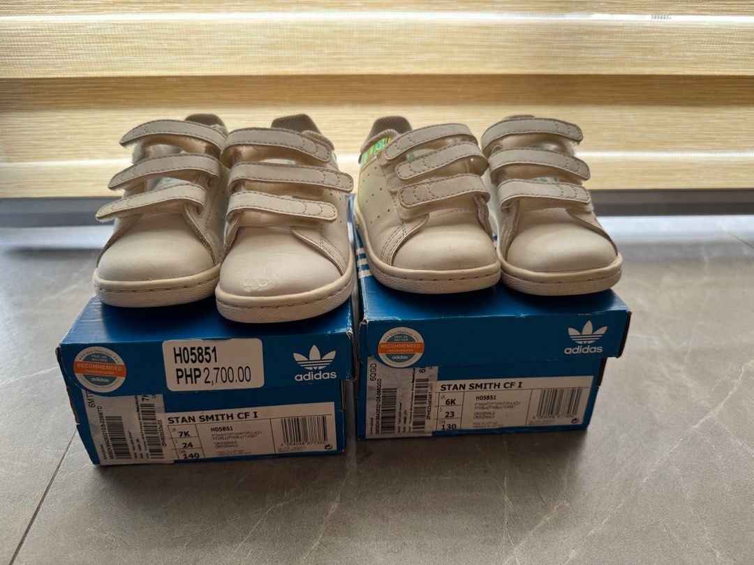 Adidas shoes (Category: Babies & Kids Fashion) located in Taguig. Submitted by maybsv (Listing ID 1387949864, Image 1). Description: SELLING MY TWINS PRELOVED SHOES (Rarely use) Pick up/ Delivery (GRAB/LALAMOVE/J&T) Location: Paranaque/ MAKATI MOP: GCASH/BDO Kindly check each photo for the size and condition mga Mommy. MAGKAIBA PO ANG SIZE NG MGA SHOES DAHIL MAGKAIBA ANG SHOE SIZE NG KAMBAL KO. Except sa Nike. PRICE IS FOR PAIR. ❤️Onitsuka with b