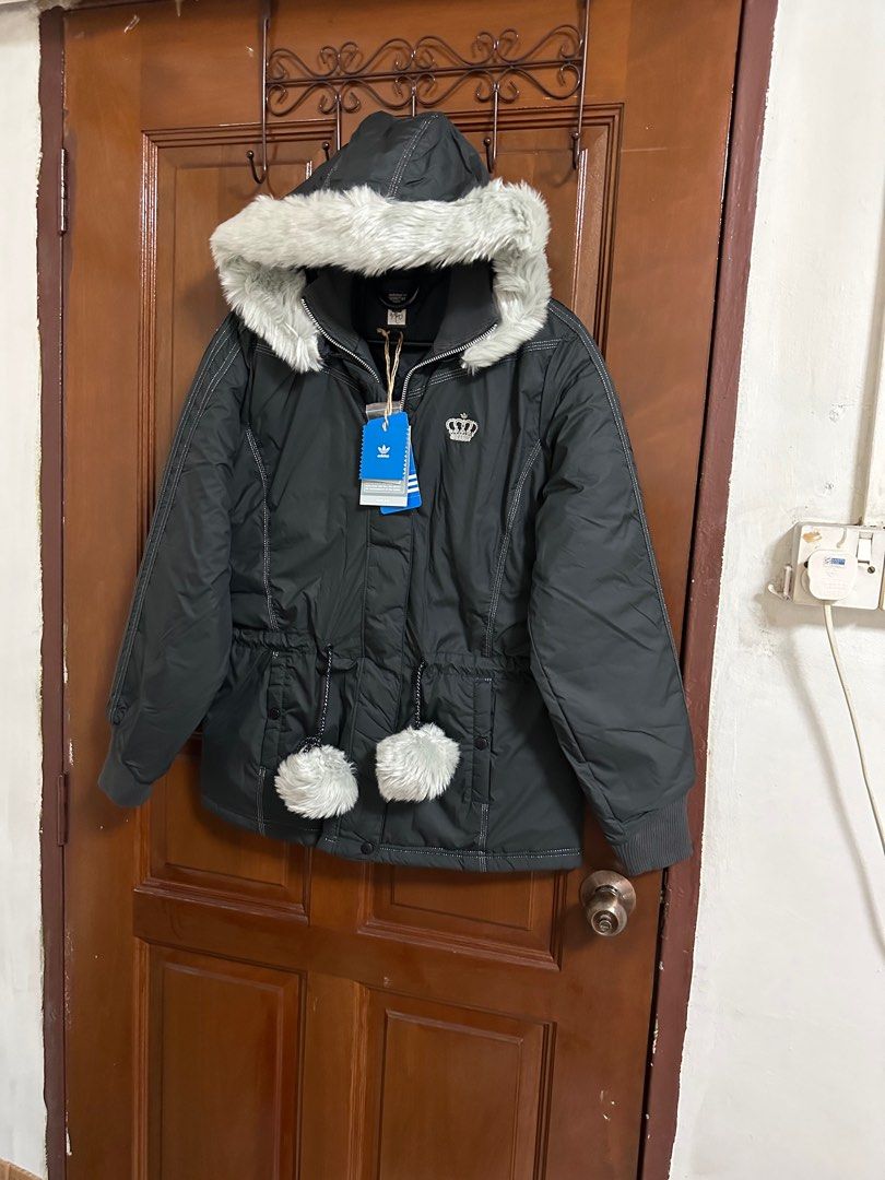 Authentic Adidas Missy Elliot Puffer Jacket with Detachable Hood 