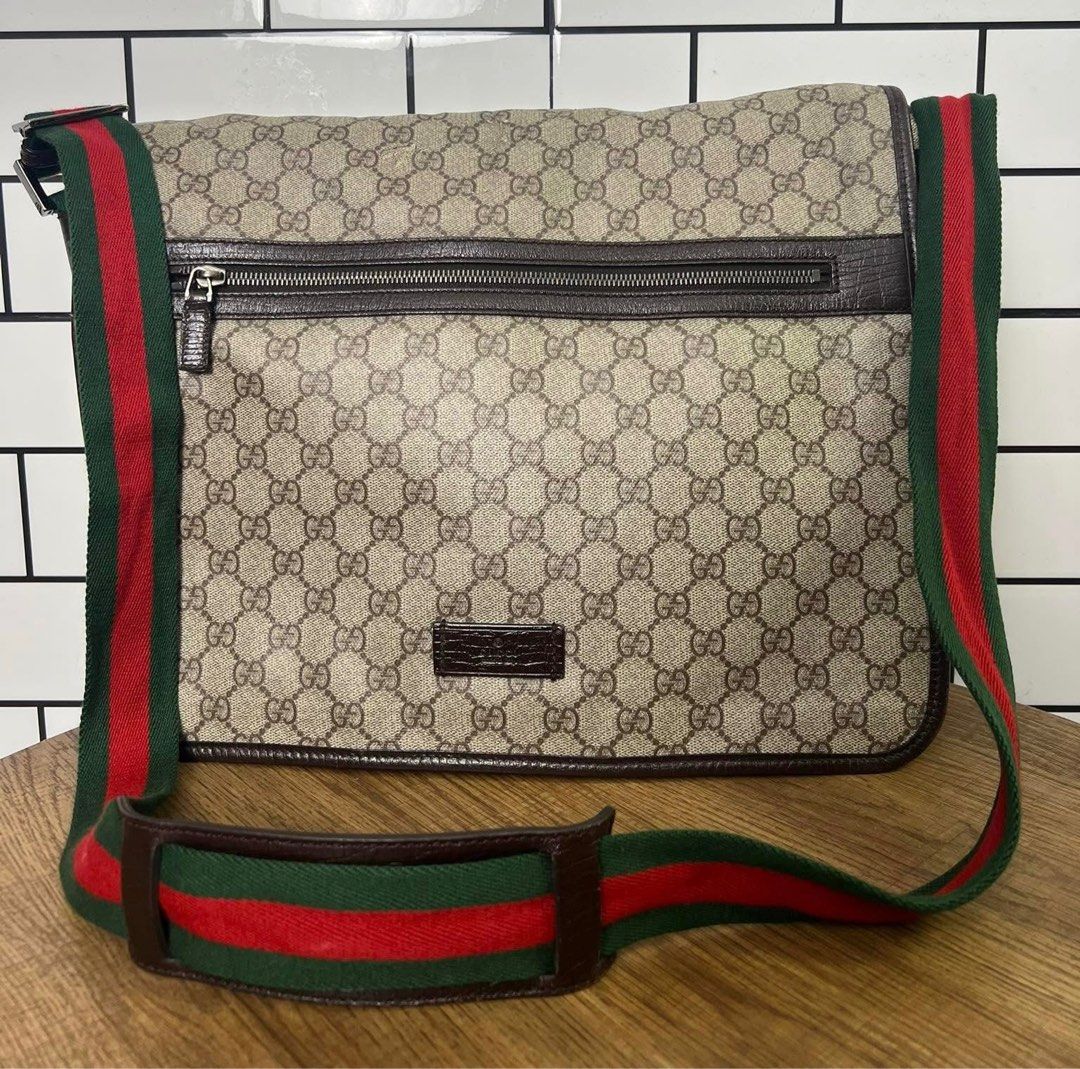 Authentic Gucci (Category: Luxury Bags & Wallets) located in Manila. Submitted by chloe_luxuries (Listing ID 1387943765, Image 1). Description: Guaranteed Original Gucci Messenger bag 💼 n cherryline Still in very good condition No more inclusion bag only Pm for more detqils.